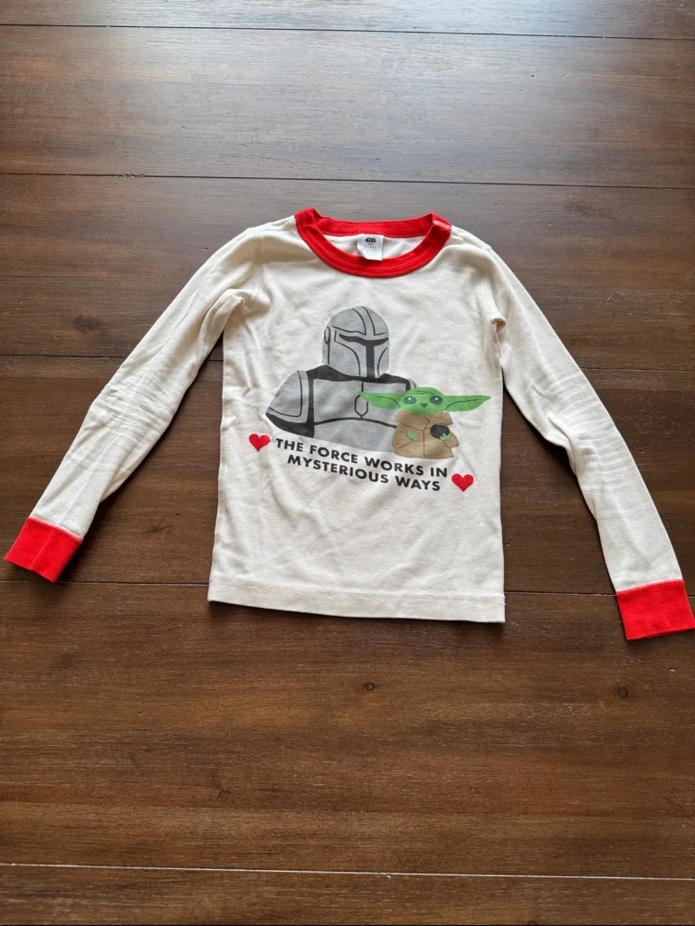 Size 6-7 Hanna Andersson Star Wars Yoda Mandalorian pajamas 100% organic cotton